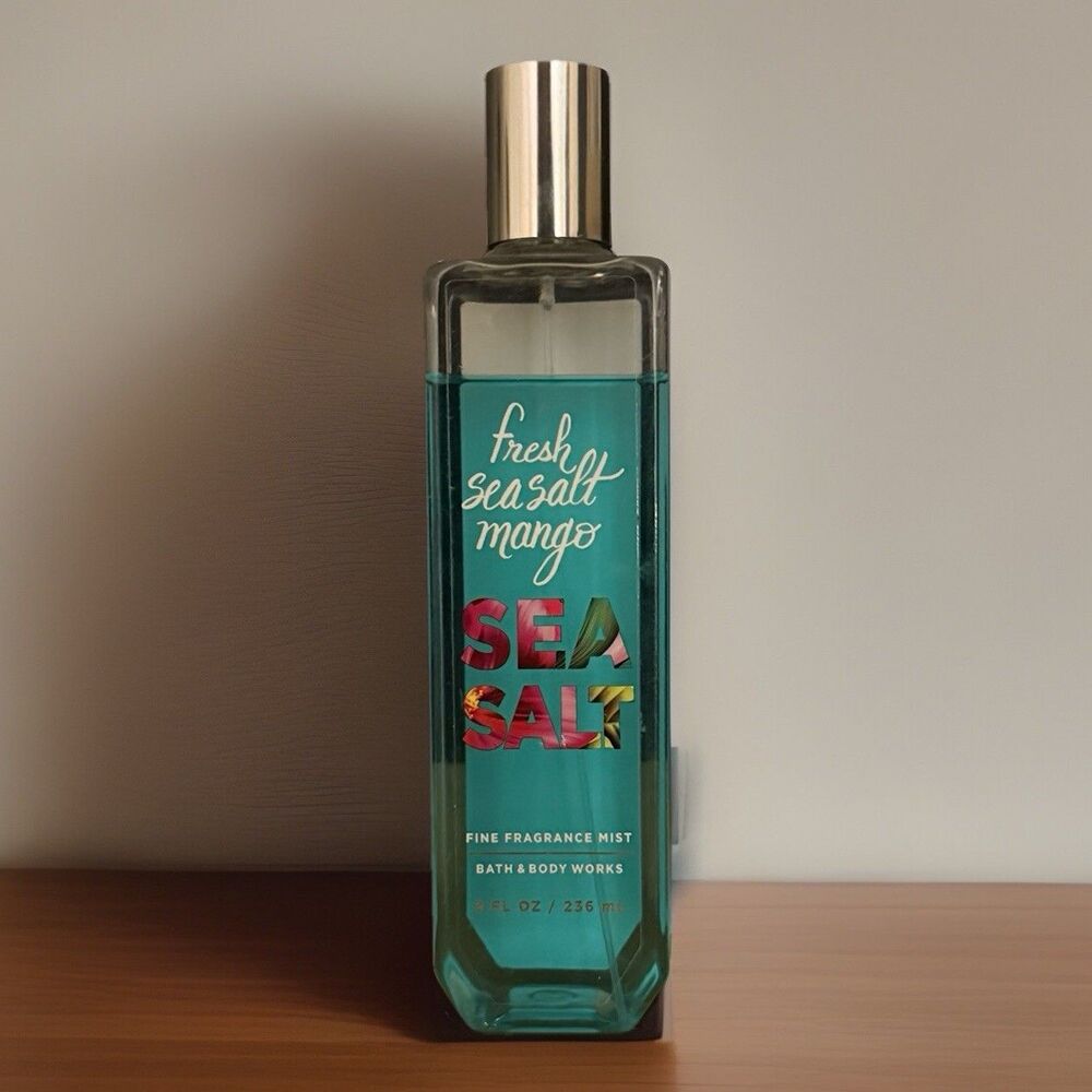 Bath & Body Works FRESH SEA SALT MANGO Fragrance Mist Spray 8 oz (80% Full)